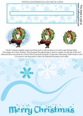 Santa Carrying a Wreath Merry Christmas Penny Slider Kit