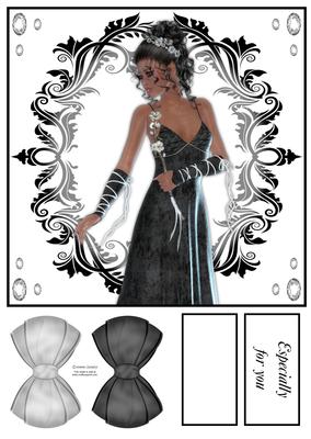 Ethnic Beauty in Black 8x8 Topper