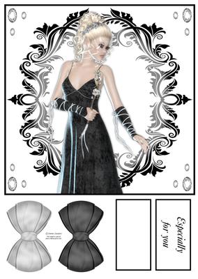 Beauty in Black 8x8 Topper