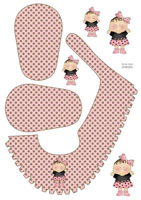 Baby Girl Pink & Chocolate Baby Shoe & Elements