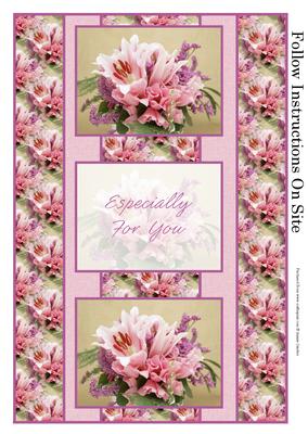 Beautiful Floral 3 Panel Fold Back