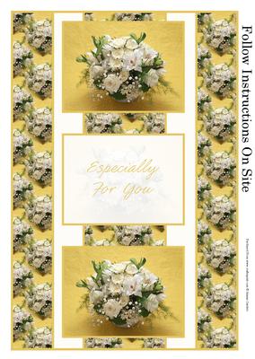 Beautiful Floral 3 Panel Fold Back