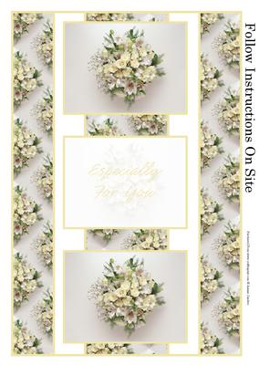 Beautiful Floral 3 Panel Fold Back