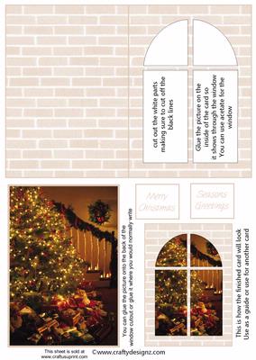 Christmas Eve Arch Window Card Kit