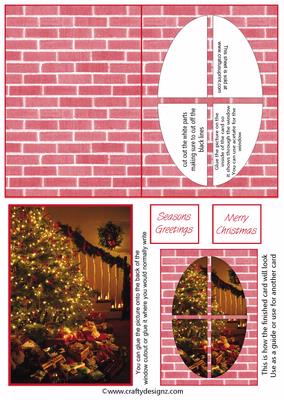 Christmas Eve Oval Window Card Kit