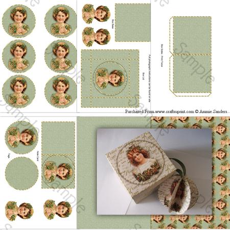 Christmas Girl & Holly 3D Bauble & Gift Box Kit