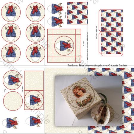 Angel Snowman Wearing a Scarf 3D Bauble & Gift Box Kit