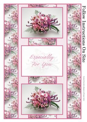 Beautiful Floral 3 Panel Fold Back