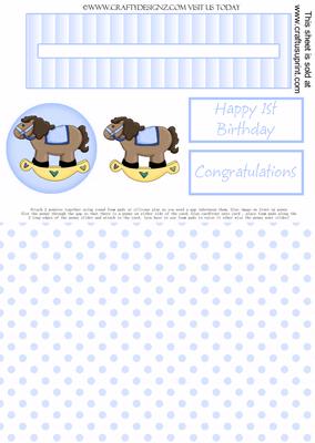 Baby Boys Rocking Horse Penny Slider Kit
