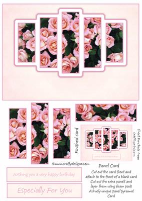 Brand New Floral Pyramid Panel Card Kit