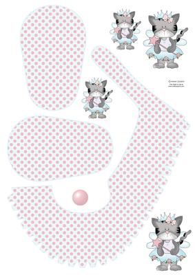Kitty Princess in Blue & Pink Baby Shoe