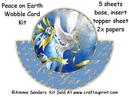 Peace on Earth Dove Christmas Wobble Card Kit