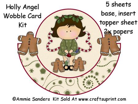 Holly Angel Christmas Wobble Card Kit