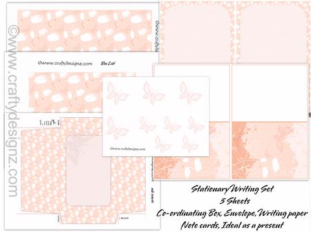 Very Girly Baby Pink Stationary Kit