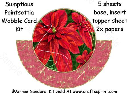 Sumptious Christmas Poinsettia Wobble Card Kit