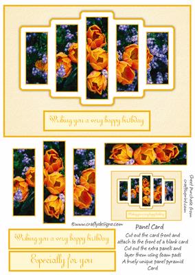 Brand New Floral Pyramid Panel Card Kit