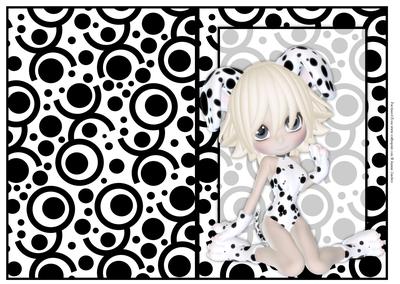 Funky Dalmation Girl Quick Card