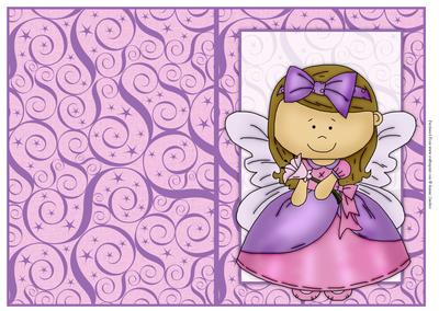 Butterfly Princess in Purple & Pink Quick Card