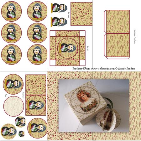 Christmas Penguin 3D Bauble & Gift Box Kit