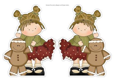 Gingerbread Cuties Shaped Card