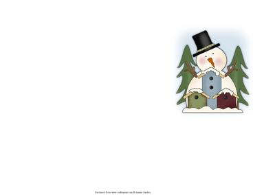 Snowman with Bird Houses Simple & Effective Card