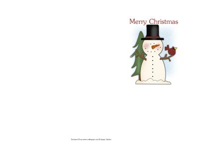 Snowman with Cardinal Simple & Effective Card
