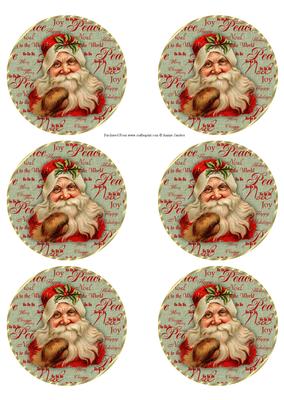 Vintage Santa Christmas Bauble Ornament