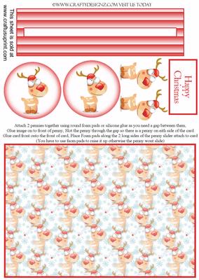 Super Cute Raindeer Penny Slider