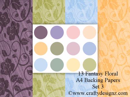 Subtle Shades Floral Fantasy Backgrounds Set 3 (12 Papers)