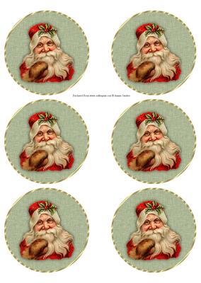 Xmas Vintage Santa Christmas Bauble Ornament