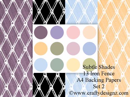 Subtle Shades Iron Fence Backgrounds Set 2 (13 Papers)