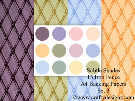 Subtle Shades Iron Fence Backgrounds Set 3 (12 Papers)