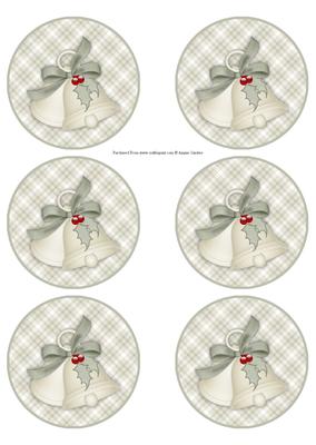 Christmas Bells & Holly Christmas Ornament