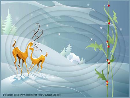 Whimscical Reindeers Christmas A4 Oval Pyramid Kit