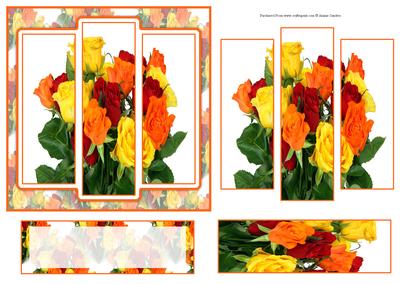 6x6" Rose Bouquet Panel Card