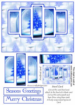 Brand New Contemporary Christmas Tree Panel Card Kit