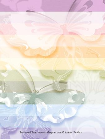 Subtle Shades Oriental Butterflies Backing Papers