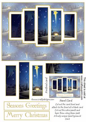 Brand New Star Over Bethlehem Panel Card Kit