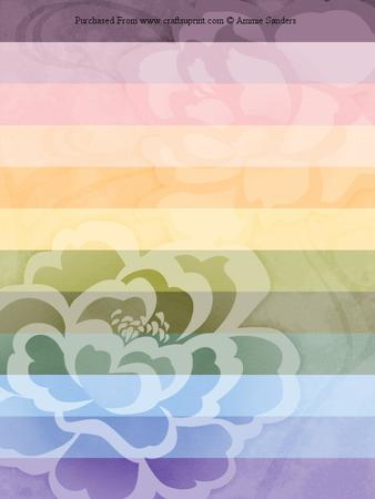 Subtle Shades Oriental Bold Flowers Backing Papers