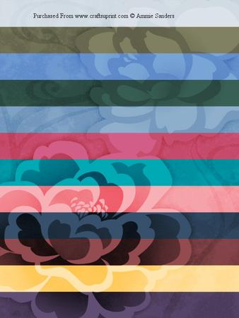 Rich Shades Oriental Bold Flowers Backing Papers