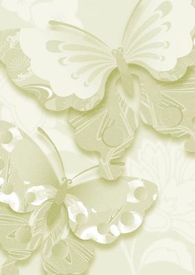 Subtle Shade Oriental Butterflies Backing Paper