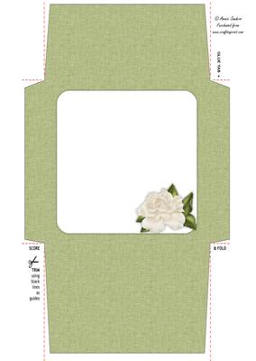 Roses & Pearls 5x5 Envelope 4 Mix N Match