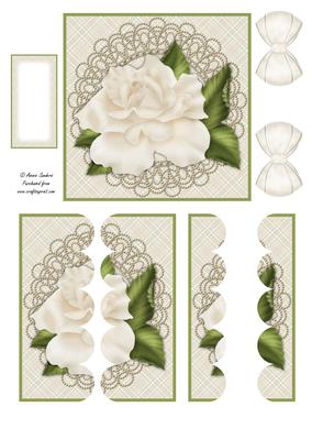 Roses & Pearls Scallop Edge Side Stacker Mix N Match