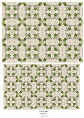 Roses & Pearls Tea Bag Tiles 1 Mix N Match