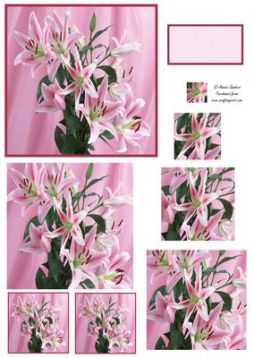 Beautiful Oriental Lilies Bouquet Spiral Pyramid