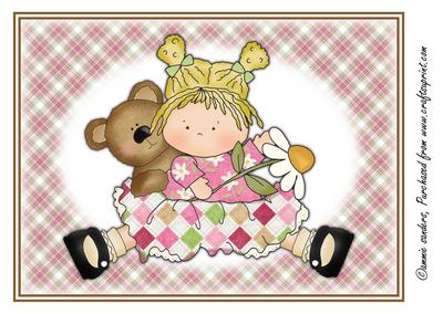 Cute Daisy Girl Large Topper