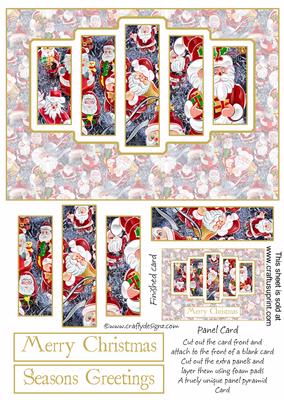 Brand New Christmas Santas Panel Card Kit