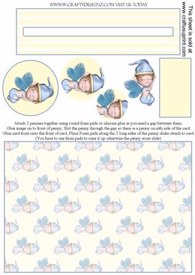 Baby Boy Fairy Sleeping Penny Slider