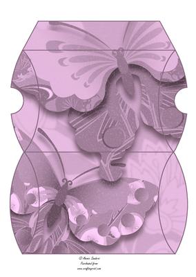 Subtle Shade Oriental Butterflies Pillow Box