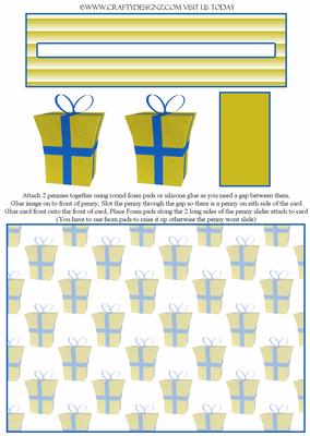 Present Penny Slider Christmas Birthdays Etc - 